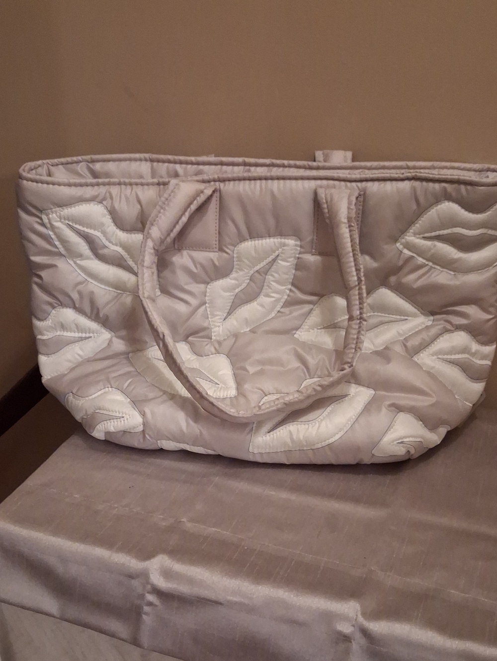Wildfox Gray Quilted Tote Bag.